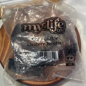 My Life As Doll Shoes Gray Glitter Western Booties 18” Doll Accessory NIB
